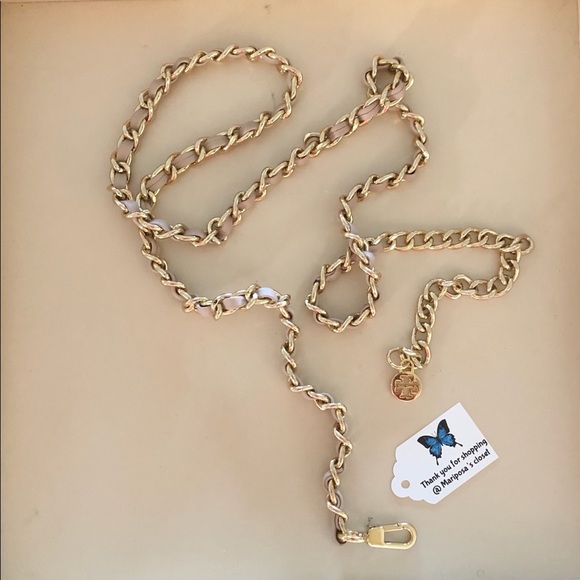 Tory Burch Accessories - NWOT Tory Burch Leather & Chain Belt